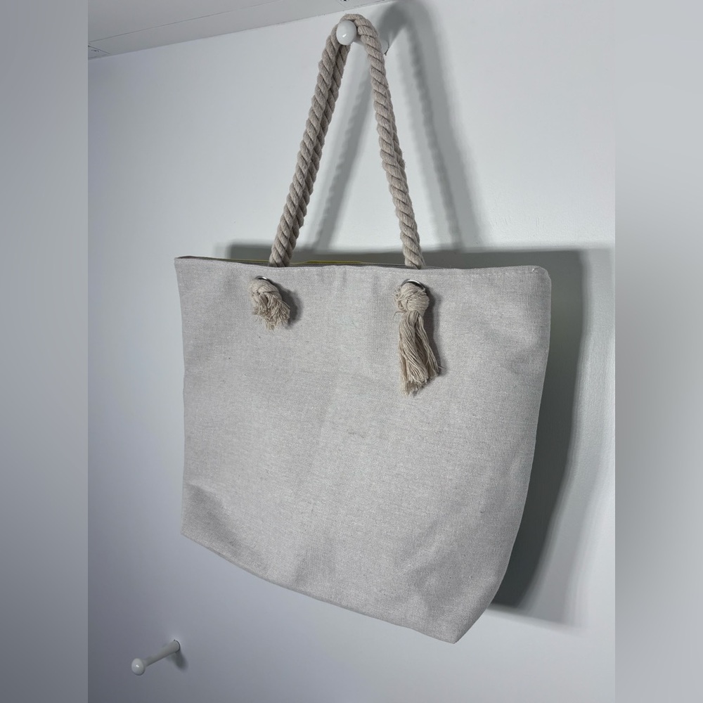 NWOT Sunflower Field Canvas Rope Handle Tote Bag Medium Size 12x17x5 - Picture 4 of 6